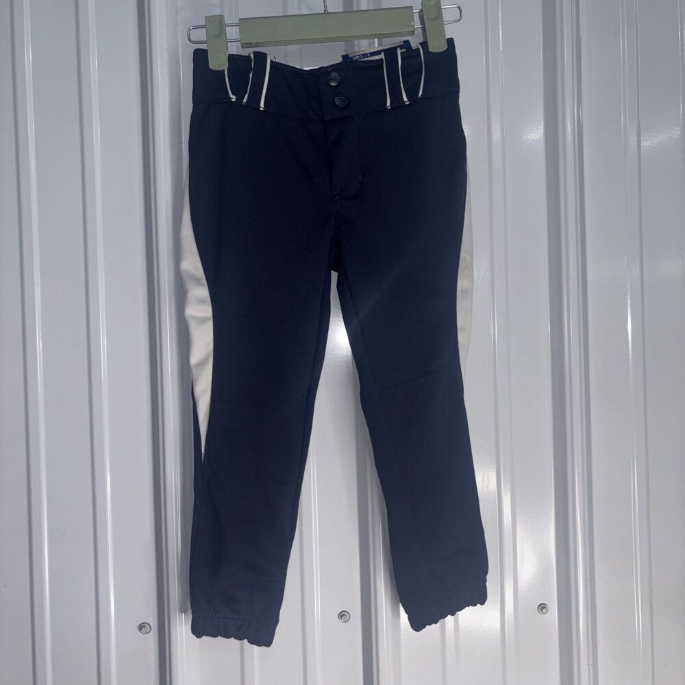 Little Girls Size Small Champro Softball Pants Navy And White NWT